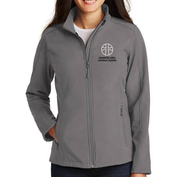 Port Authority® Ladies Core Soft Shell Jacket - Embroidered Logo Thumbnail