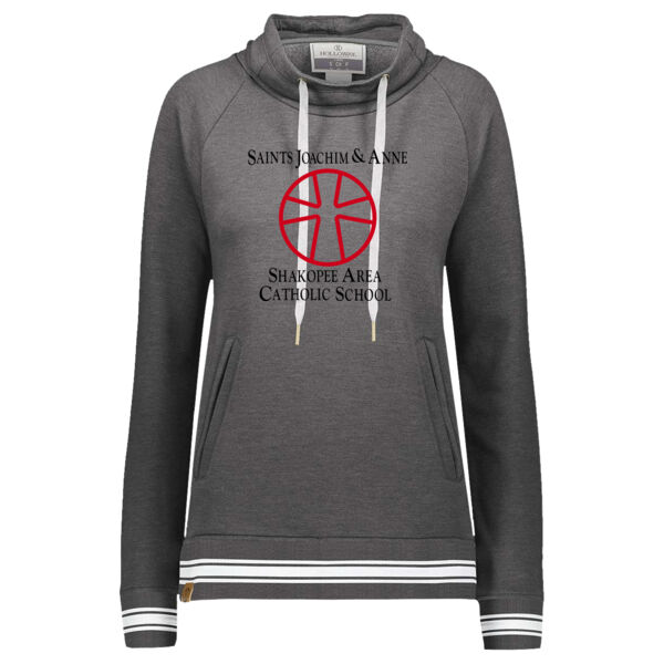 Ladies Ivy League Funnel Neck Pullover - Printed Logo Thumbnail