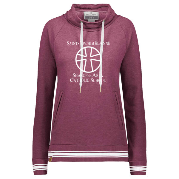 Ladies Ivy League Funnel Neck Pullover - Printed Logo Thumbnail