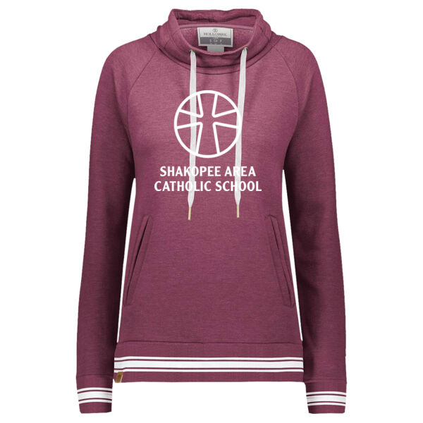 Ladies Ivy League Funnel Neck Pullover - Printed Logo Thumbnail