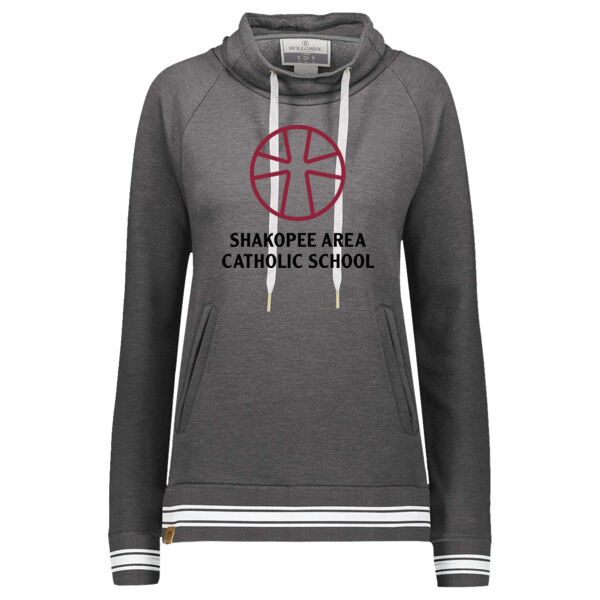 Ladies Ivy League Funnel Neck Pullover - Printed Logo Thumbnail