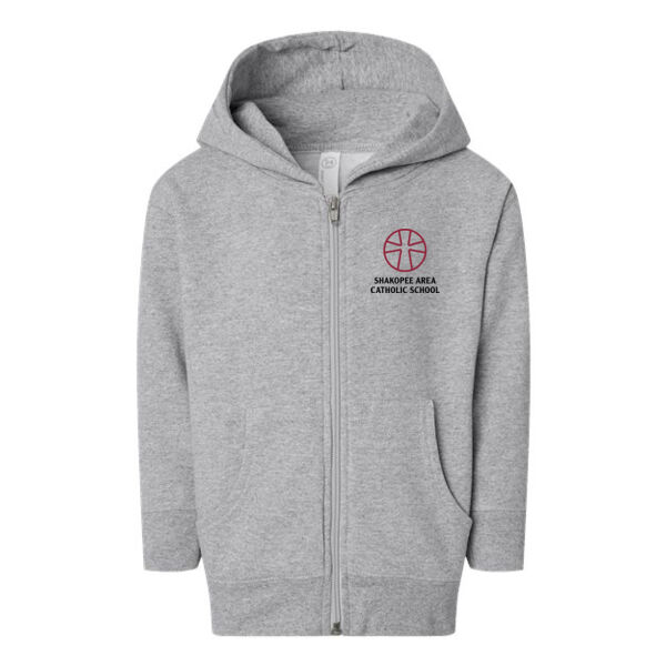 Rabbit Skins - Toddler Full-Zip Fleece Hoodie - Printed Logo Thumbnail