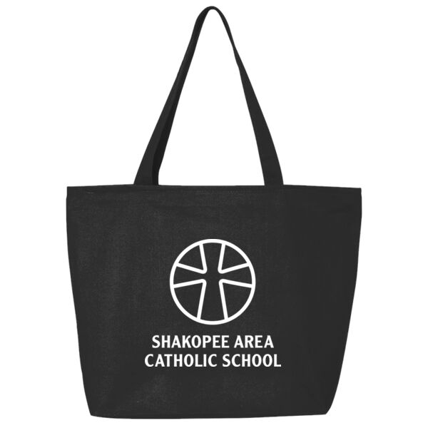 Q-Tees - 25L Zippered Tote - Printed Logo Thumbnail