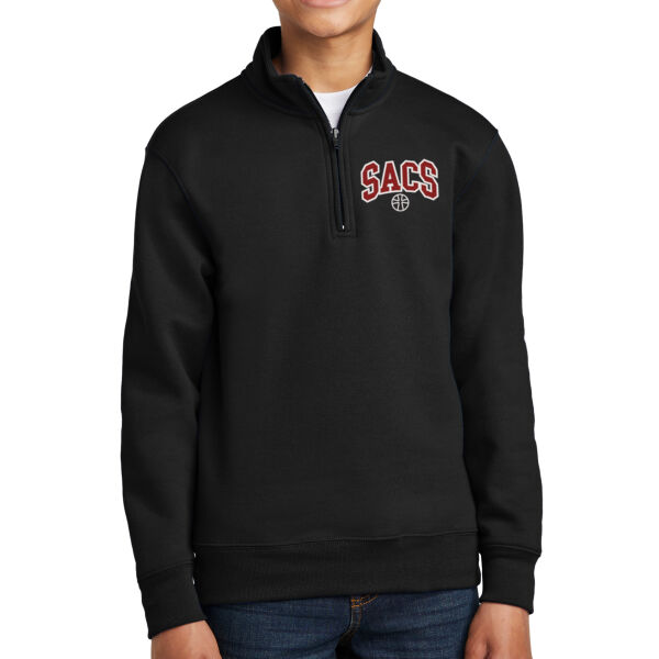 Port & Company ® Youth Core Fleece 1/4-Zip Pullover Sweatshirt - Embroidered Logo Thumbnail