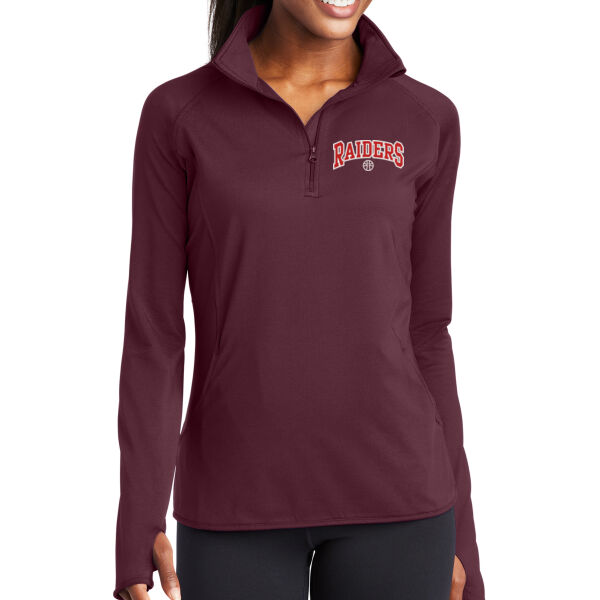 Sport-Tek® Ladies Sport-Wick® Stretch 1/4-Zip Pullover - Embroidered Logo Thumbnail