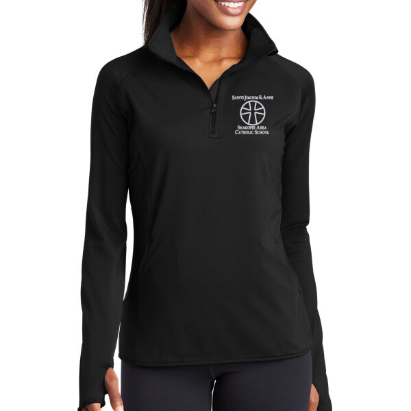 Sport-Tek® Ladies Sport-Wick® Stretch 1/4-Zip Pullover - Embroidered Logo Thumbnail