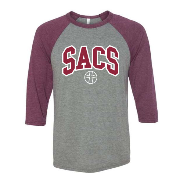 BELLA + CANVAS - Three-Quarter Sleeve Baseball Tee - Printed Logo Thumbnail