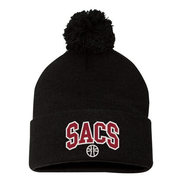 Sportsman - 12" Pom-Pom Cuffed Beanie - Embroidered Logo Thumbnail